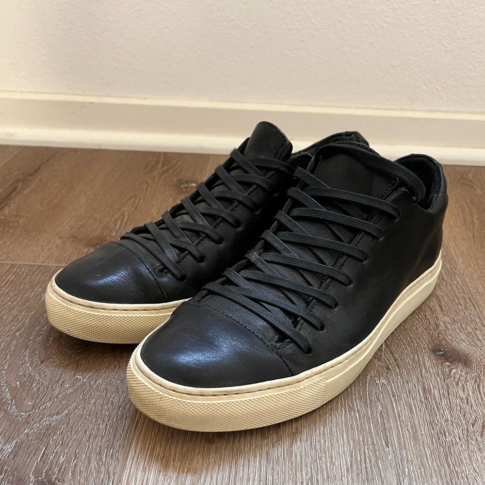 John Varvatos - Men's Reed Leather Low-Top Sneakers, Black